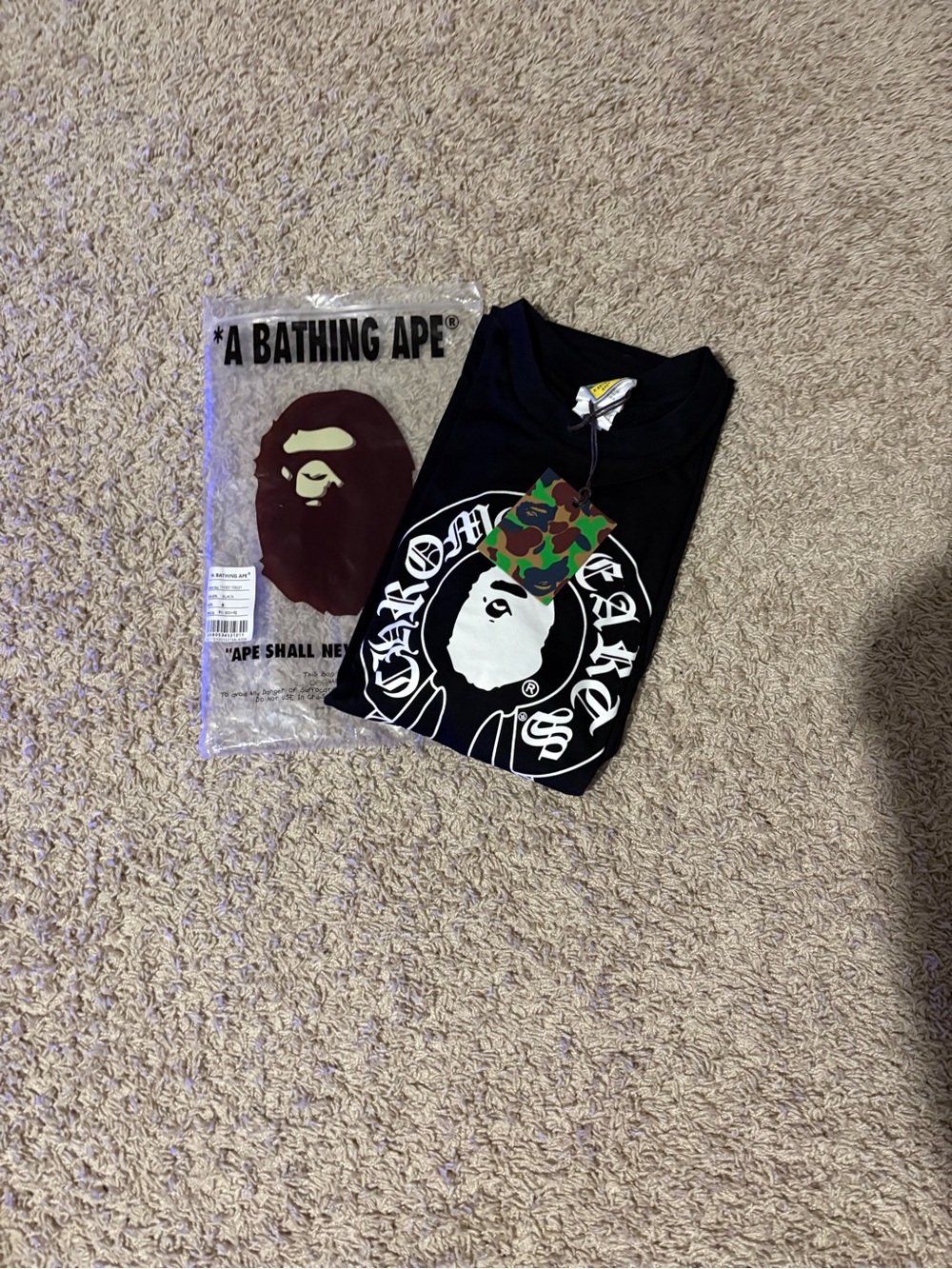 A Bathing Ape Black Bape X Chrome Hearts Tee